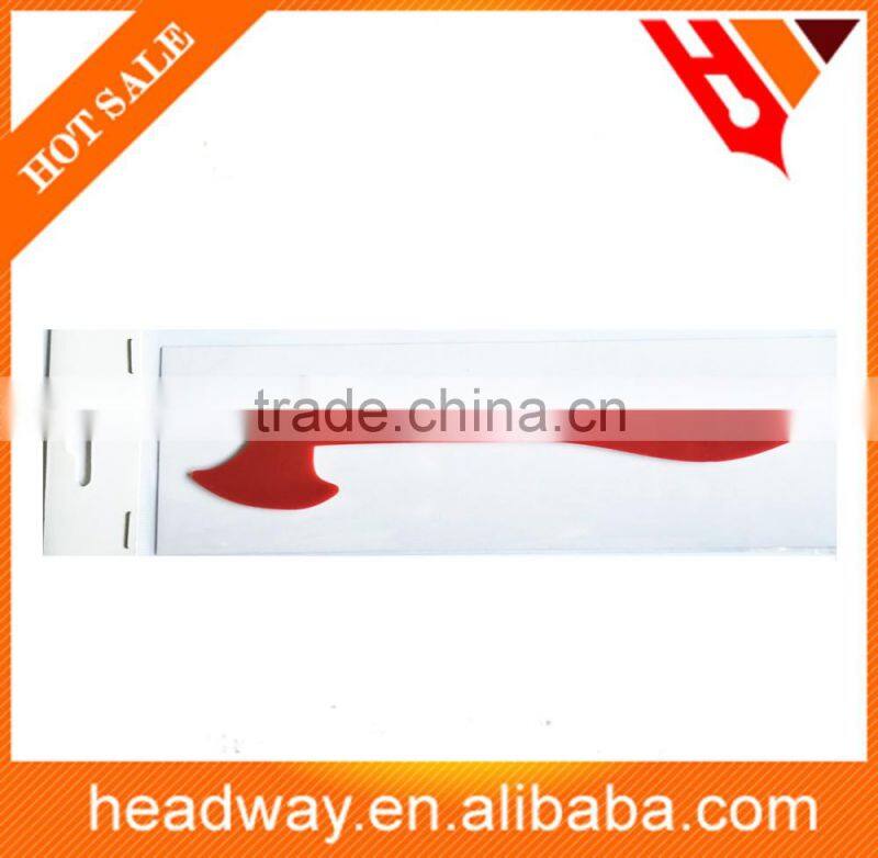 top selling school and office stationery different shaped cartoon plastic ruler 15cm