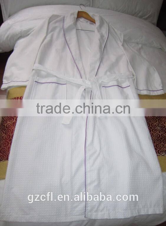 Hotel Mens waffle bath robe 100% cotton