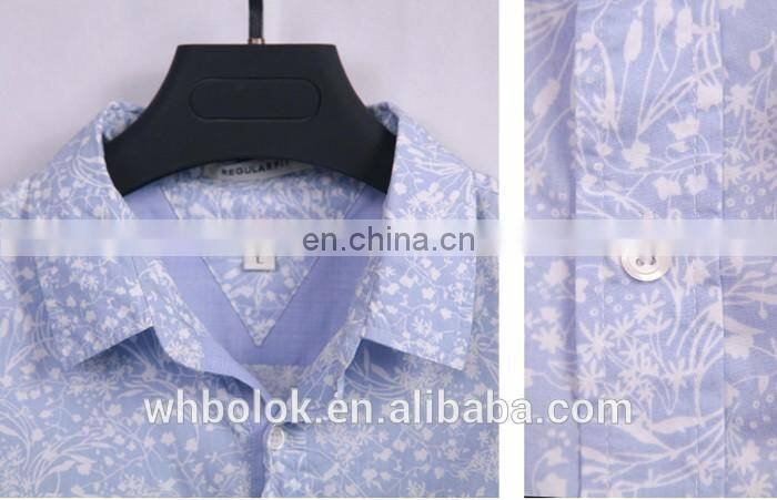 OEM Hawaiian shirts mens cotton print design long sleeve shirts