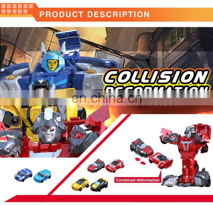 2017 New Plastic ABS 2 IN 1 car transform robot car toy for sale