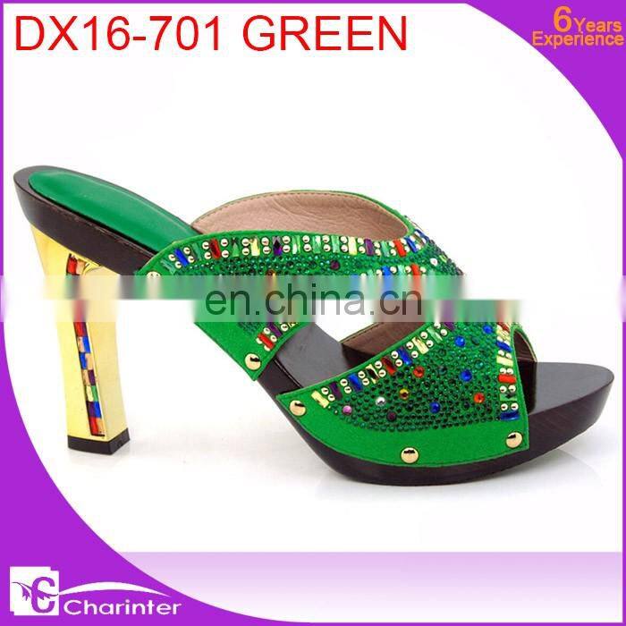 ladies shoes with stones high heel slipper african ladies shoes