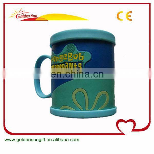3D PVC Rubber Plastic Travel Mug