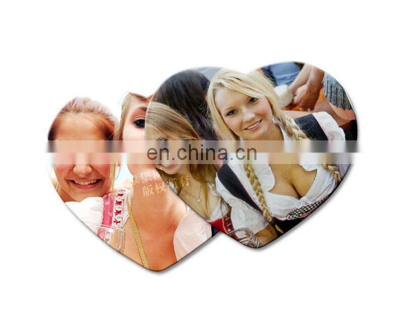 Heart Shaped Sublimation Blank Ceramic Tiles White Ceramic Photo Frame