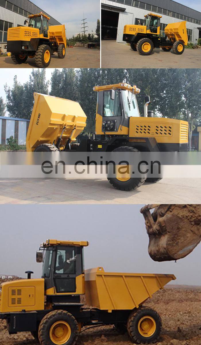 Mini wheels dumper hydraulic crawler mounted dumper truck