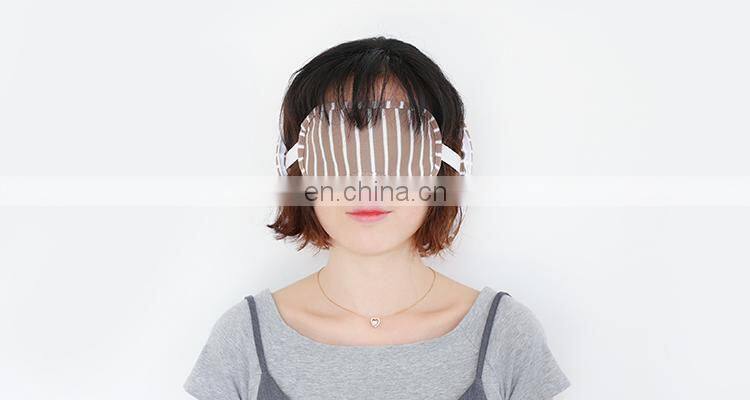 2018 Original design stripe pattern sleeping eyeshade set bed travel kit eye mask neck pillow
