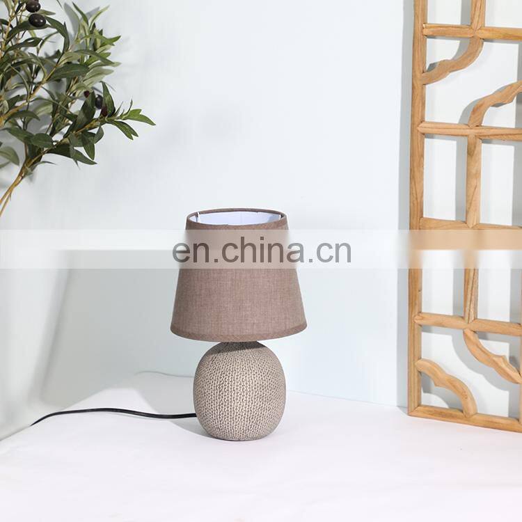 Antique design porcelain night lamp restaurant hotel home cheap brown ceramic table lamp
