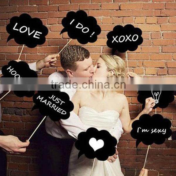 Wedding Photo Booth Props Signs Speech Bubbles on a Stick Party Shower Decor SW014