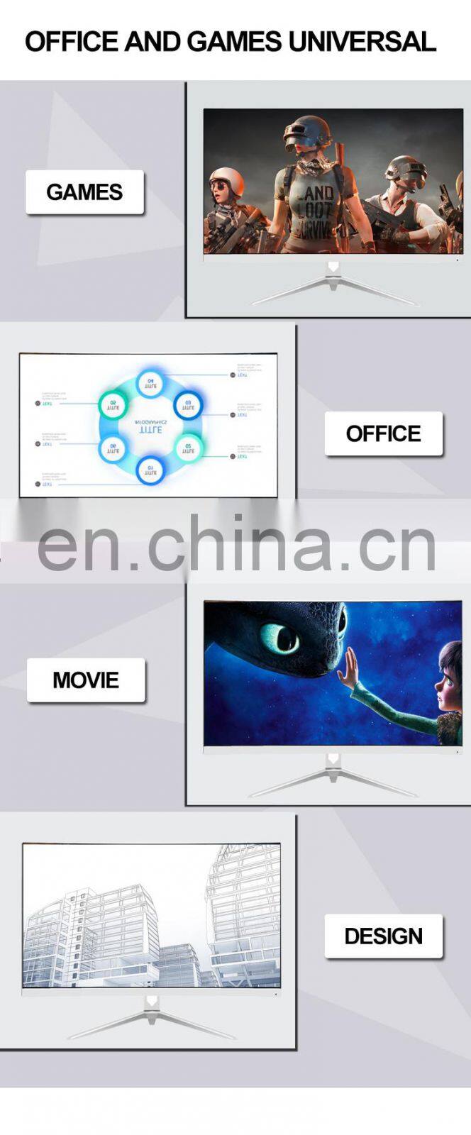 24 Inch PC Monitor 75Hz 165Hz TN Lcd Display Desktop Gaming Computer Curved Panel Screen HDMI/DP/VGA