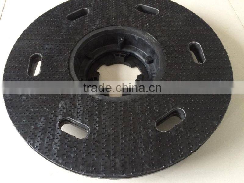 Disc floor sweeper brush pad driver