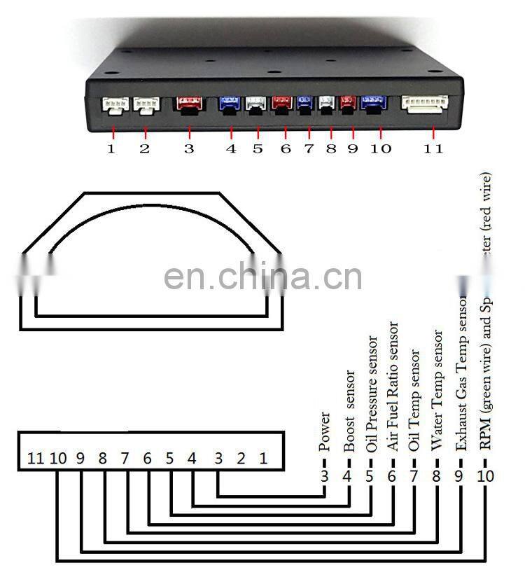 DO904 Multi-function Full Sensor Led Digital Race Car Digital Dashboard Meter LCD Display