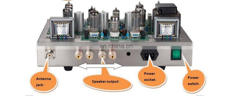 2 Channel Stereo FM Radio Tube FM Radio 87-108MHz Superheterodyne Receiving Electronic Tube Radio
