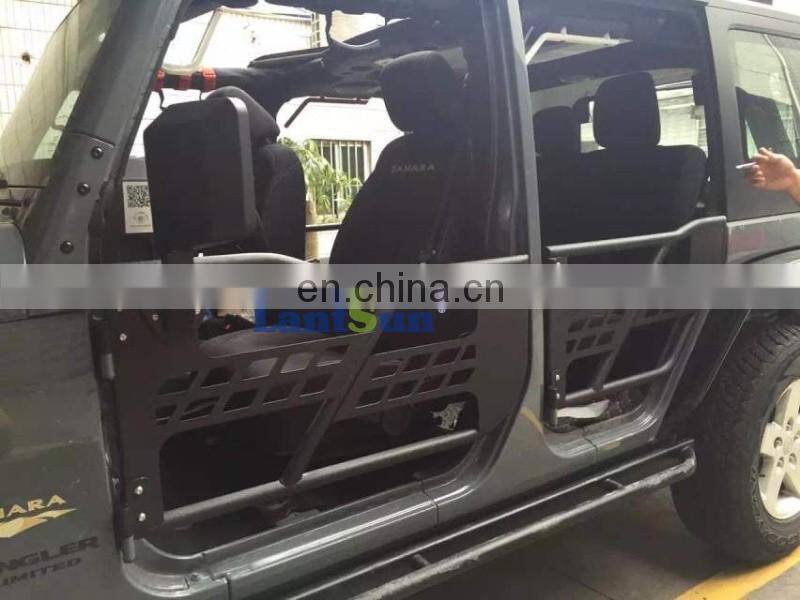 Lantsun steeldoor J196 JK TUBE 4 DOOR 07-17 Wrang-ler JK (4 Door) Tubular Safari Doors With Mirror