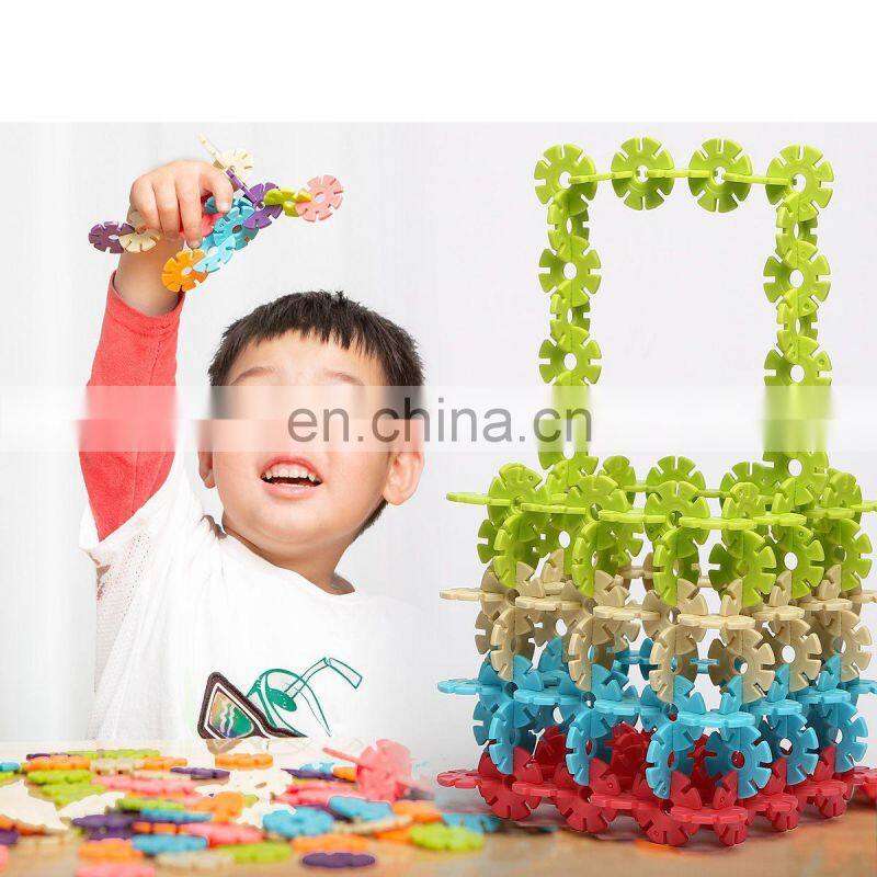 Educational Toy Kids Building Blocks Construction Toy Snowflake Building Blocks