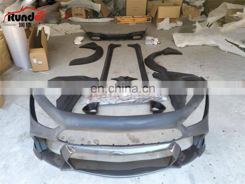 Runde Carbon Fiber Wide Body Kit For Mercedes Benz X290 AMG GT43/GT63 Upgrade To Brabus Rocket 900 Style Bodykit Bumper