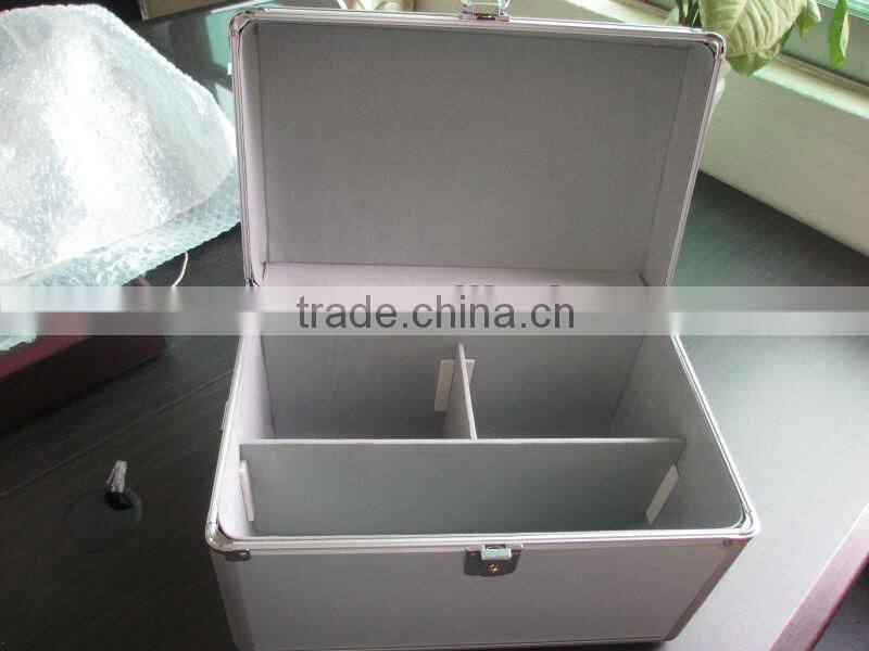 aluminum alloy camera case with safe lock and high density foam lining