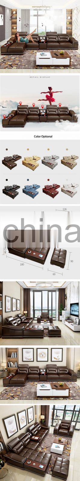 italian design royal elegant leather reclining sofa sets furniture living room luxury