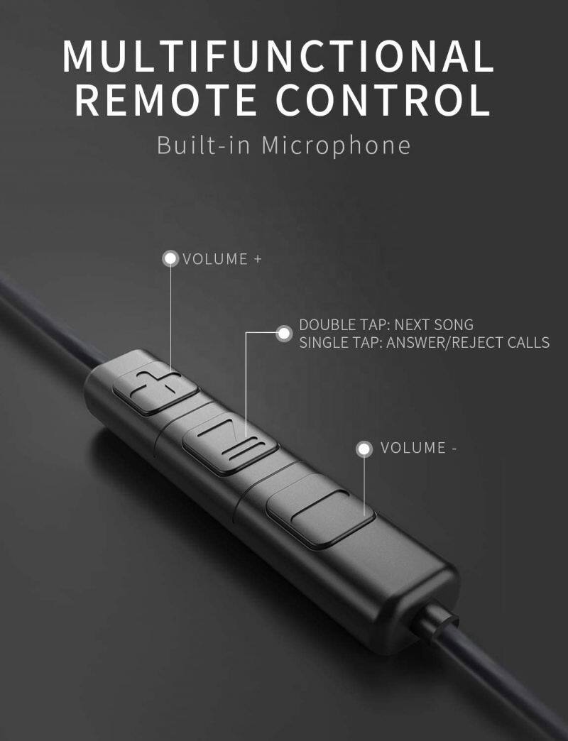 Black digital earphone type c earbuds type-c usb c headphones with mic for huawei mobile