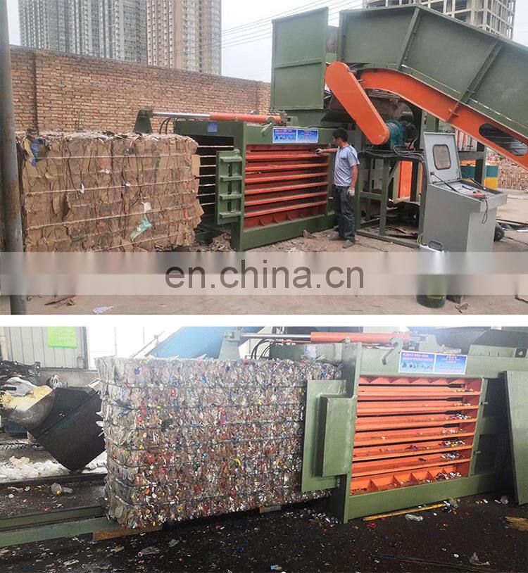 Automatic waste paper horizontal baling press for garbage,cardboard, straw, plastic