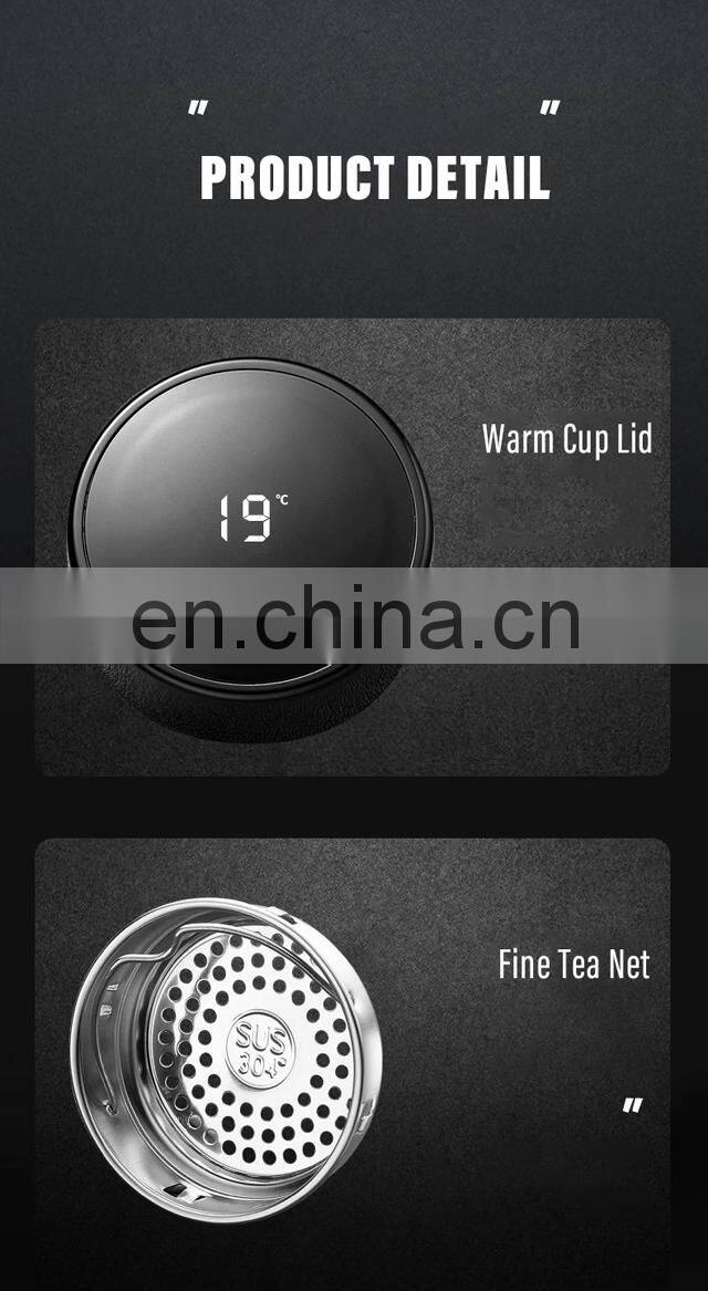 LED Smart Temperature Sublimation Tumbler LED Temperature Display Stainless Steel Vacuum Flasks & Thermoses Round 1 Pcs 5pcs