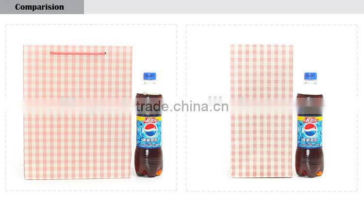 pink lattic design paper gift bag