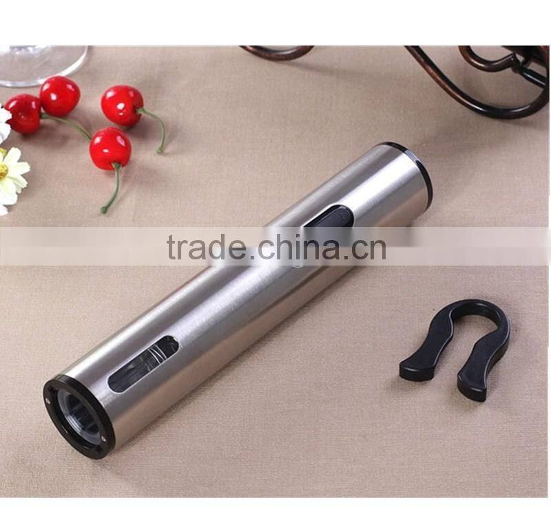 Stainless steel battery operated wine corkscrew bottle opener with International standard