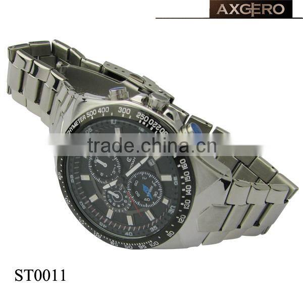 2015 Superior quality Men sport stainless steel quartz watch