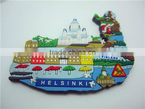 Fast food of pizza PVC fridge magnet