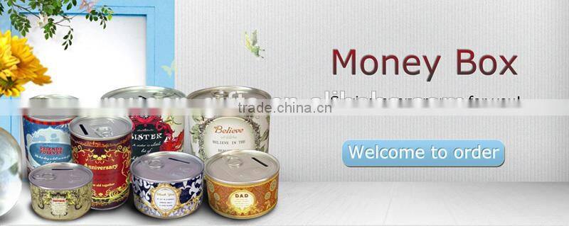 tin piggy bank,coin bank,personalized money box