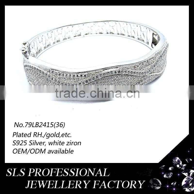 2015 new style mens bracelets 925 silver white gold bracelets tiara bracelets fashion jewelry SLS