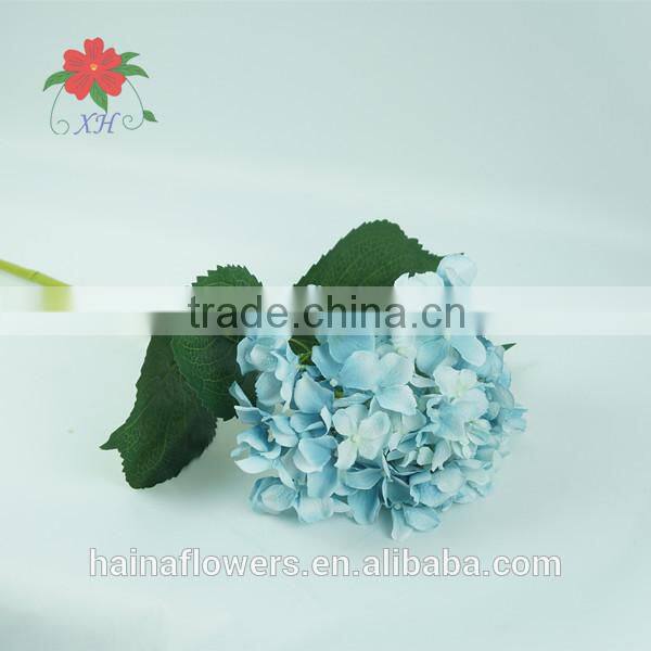 High quality pure handmade fabric colorful artificial hydrangea flower wholesale