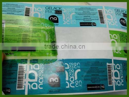 Transparent Colorful Label Custom Adhesive Clear Label