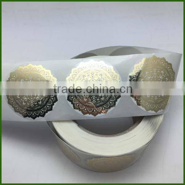 High Quality Silver BOPP Stickers Beautiful Pattern Label Stickers