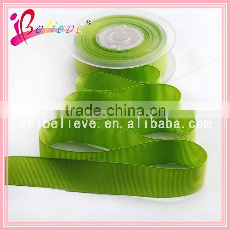 Wholesale stock crafts accessories boutique green grosgrain ribbon