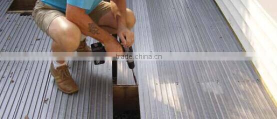 Corrogated Fiberglass Board Used as Underlay for Deck