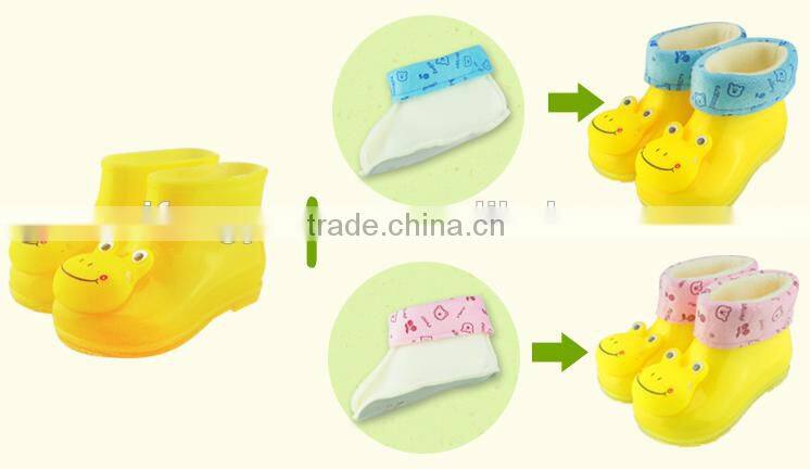 children short barreled water shoes boots crystal baby child safety antiskid rain boot