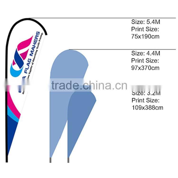 outdoor advertise black teardrop flag