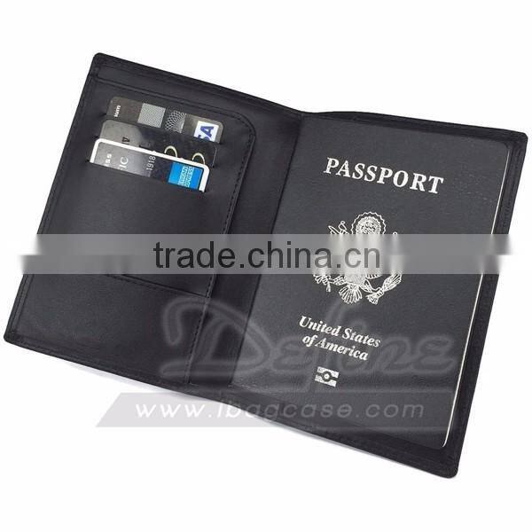 2016 hot selling Genuine Leather Travel Passport Holder