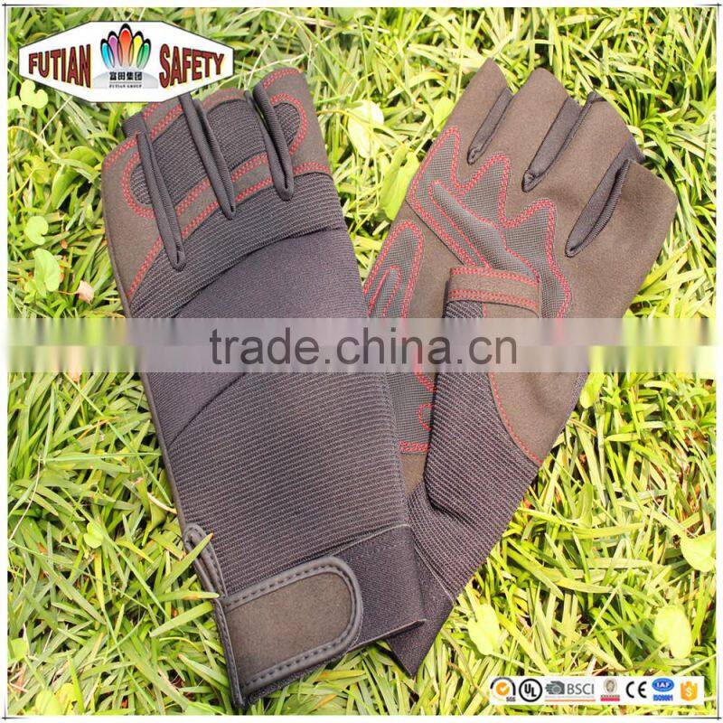 FTSAFETY anti vibration micro fiber synthetic mechanic gloves for safety
