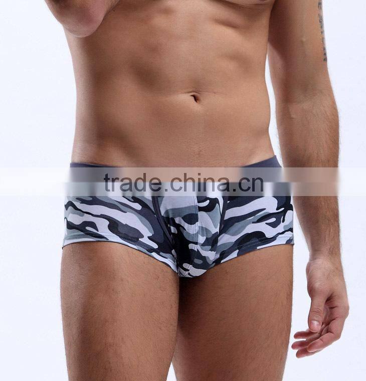 2015 Camouflage Fabric Charming Comfortable Handsome Sports Underwear Men Penis Boxer Brief