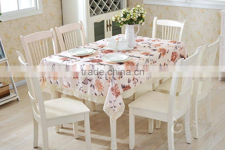 High quality and low price flower printed table cloth