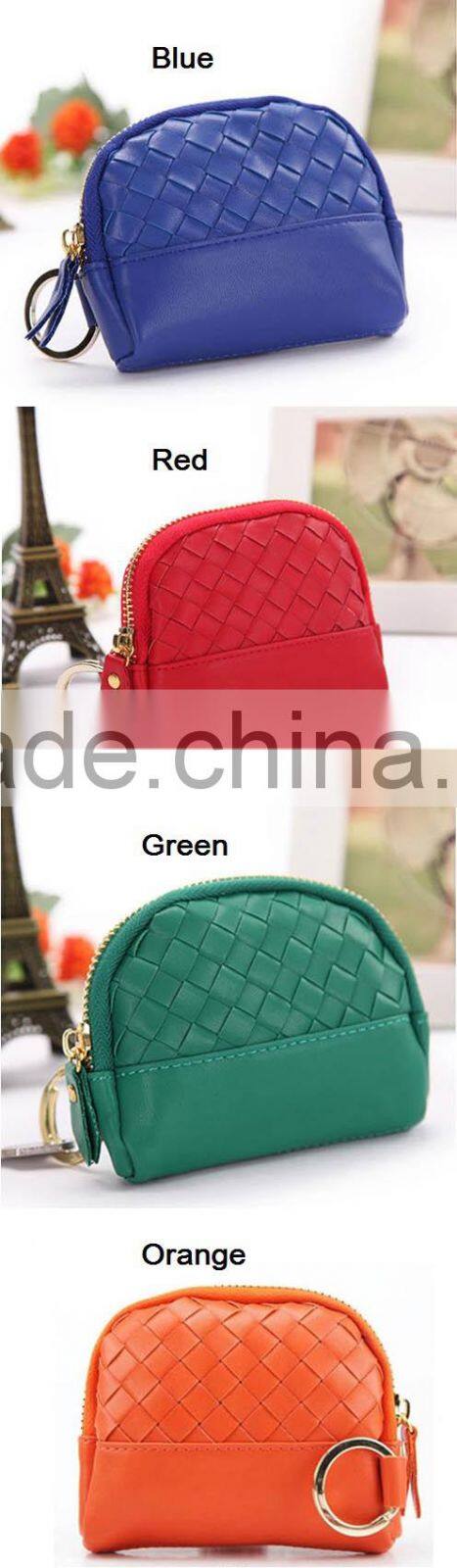 2015 fashion PU leather designer coin wallet,coin bag with zipper