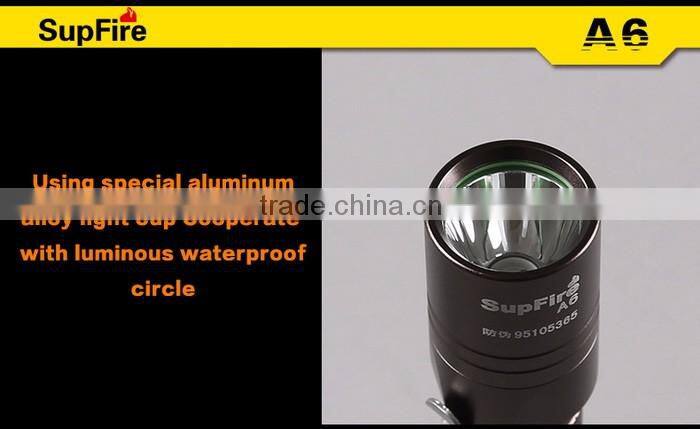 Supfire A6 Hot sale Rechargeable Flashlight Waterproof Led Torch