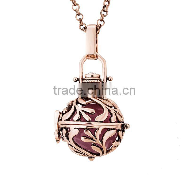 OEM Gold Filigree Cage Pregnancy Necklace