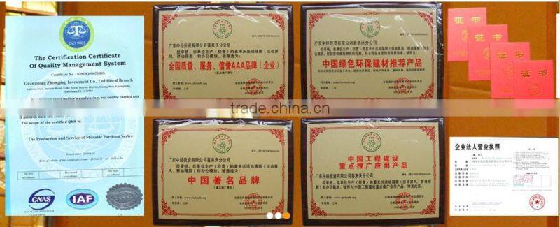 china manufacturer aluminium high quality partition wall sliding door for Multi-functional Hall