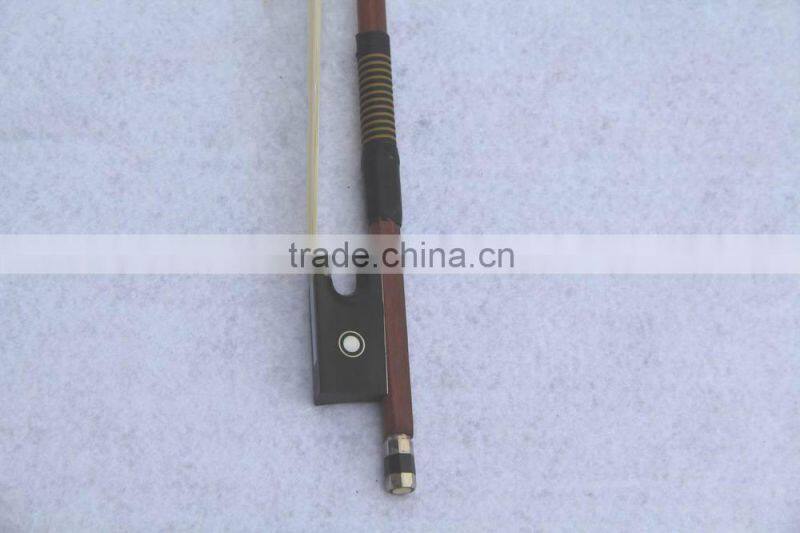 Quality pernambuco round stick violin bow round bow ebony frog