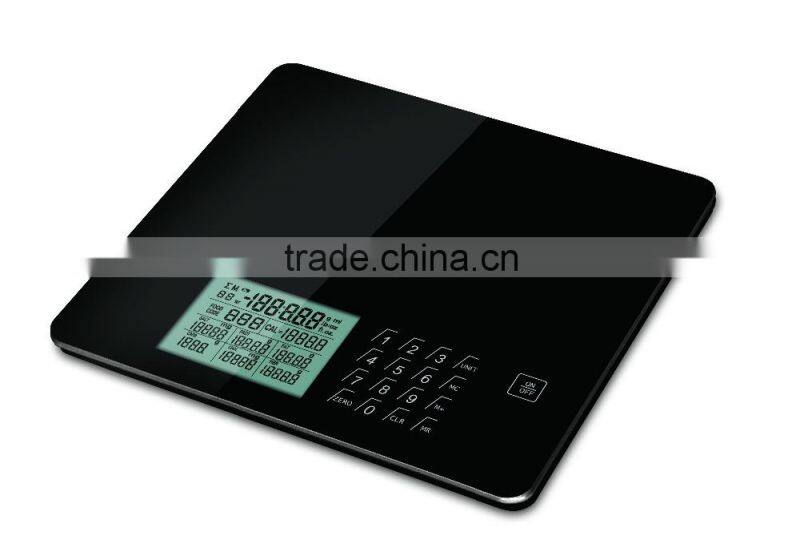digital kitchen nutrition scale display nutritional values of 999 different food