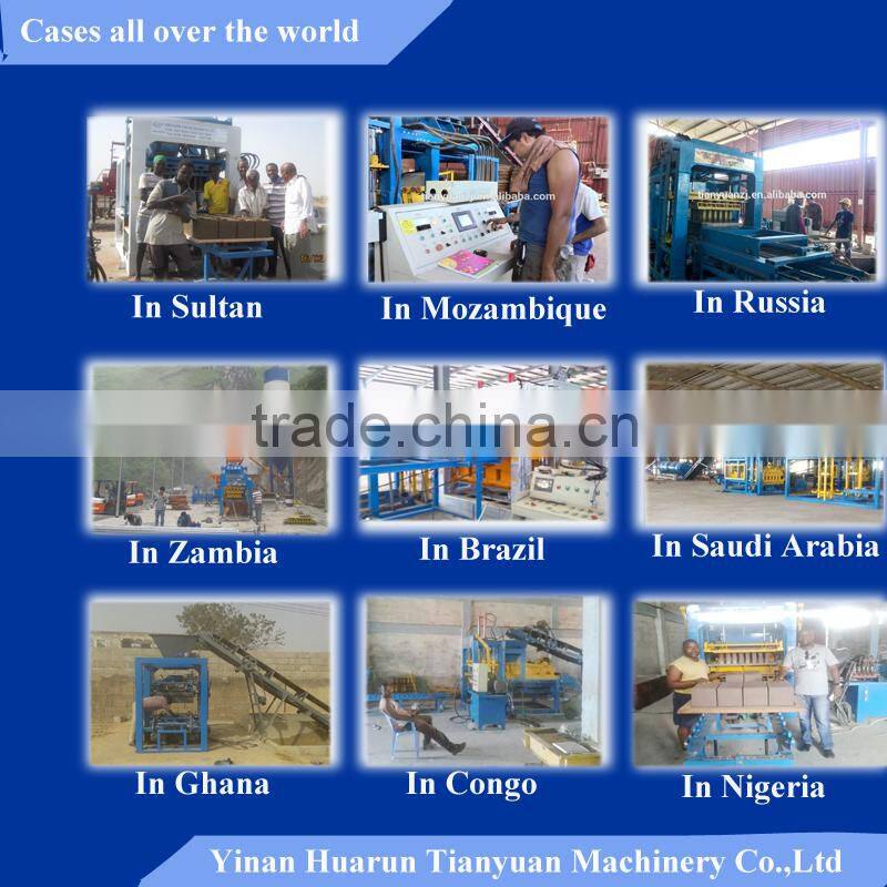 Hot Sell QTJ4-26C small semi concrete hollow block machine ethiopia