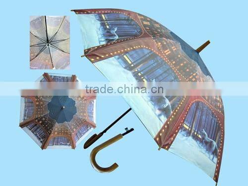 24inch full color printing straight gift umbrella