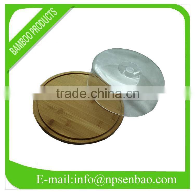 Round bamboo bread box