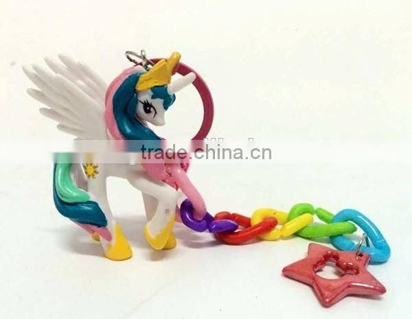 Lovely My Little Pony Action Figures Colorful Dash Pony Kids Toys Doll Set 12pcs key chain